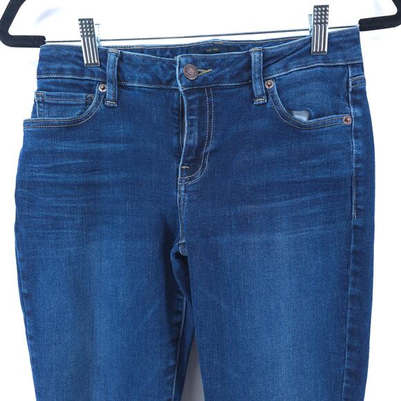 Lucky Brand Mid Rise Lolita Skinny Jeans Dark Wash 5 Pocket Whiskering 26 - Picture 3 of 14